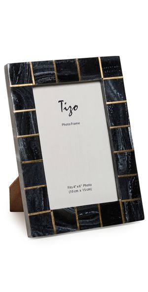 Tizo Design Photo Frame 4x6 Black/Brass One Size