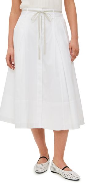 Vince Full Skirt with Canvas Tape Optic White S