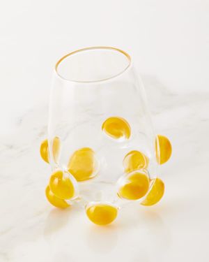 Bubble Wine Glass, Yellow