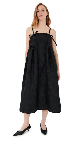Cecilie Bahnsen Ambra Dress Lobelia Matelassé Black 12