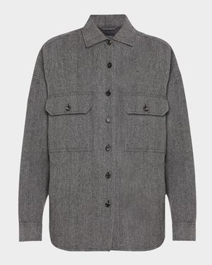 Darby Button Down Wool Cashmere Overshirt