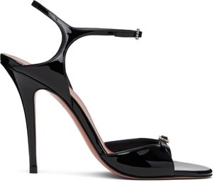 Amina Muaddi Black Adut Heeled Sandals