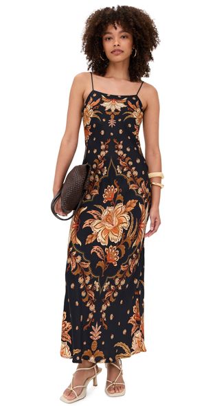 FARM Rio Majestic Garden Black Slip Dress Majestic Garden Black XS