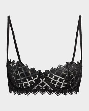 Lamine Embroidered Balconette Bra