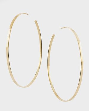 Large Sunrise Hoop Earrings in 14K Gold