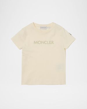 Girl's Tonal Embroidered Logo Short-Sleeve T-Shirt, Size 12-14