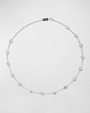Stone Station Necklace in Sterling Silver