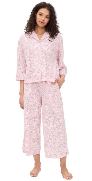 Petite Plume Olivia Wide Leg Pajamas Set Sweethearts S