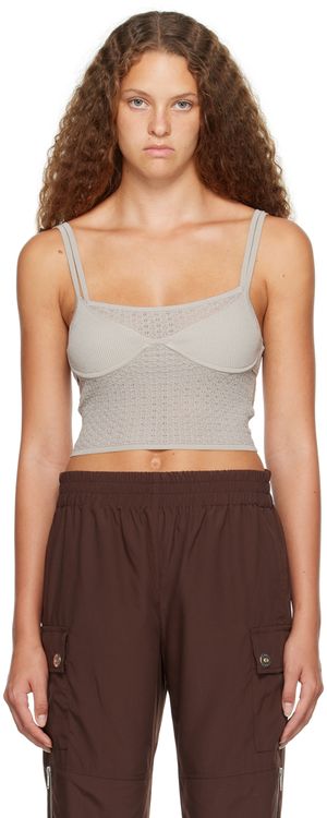 Dion Lee Gray Serpent Tank Top
