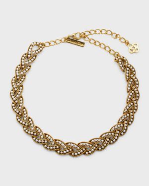 Braided Crystal Choker Necklace