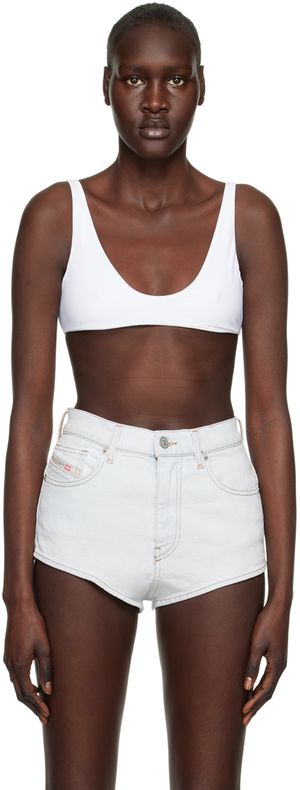 Diesel White Taratwist Bikini Top