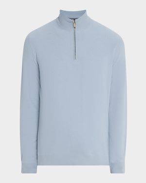 Men's Kid Wool Quarter-Zip Sweater