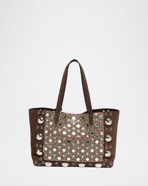 Nellcote Mirrored Suede Tote Bag