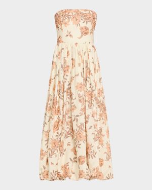 Anisha Strapless Linen Bubble Dress