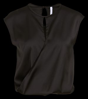 Imperial - Blouse sans manches drapée - Taille L - Noir