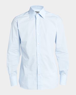 Men's Cotton Micro-Gingham Check Sport Shirt