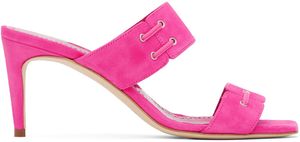 Manolo Blahnik Pink Nebre Mules