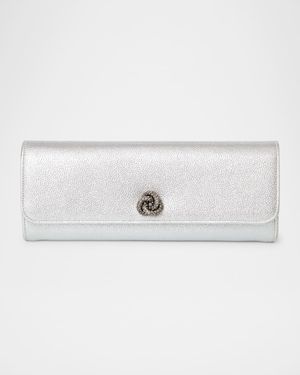 Robbie Mini Flap Metallic Clutch Bag