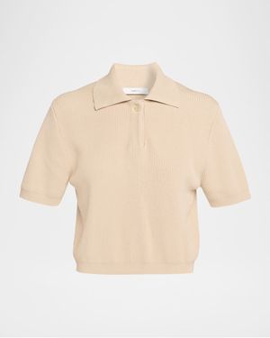 Ribbed Polo Top