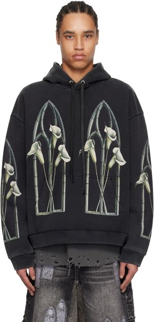 Who Decides War Black Calla Window Hoodie