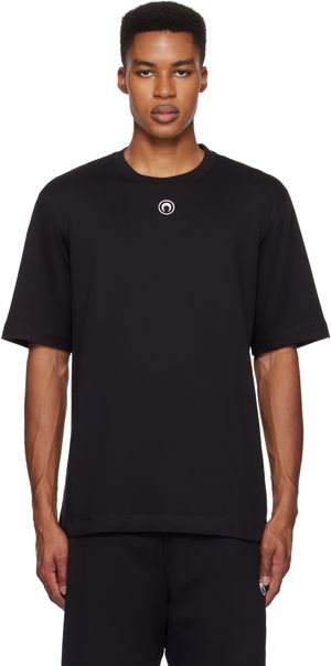 Marine Serre T-shirt noir en coton bio