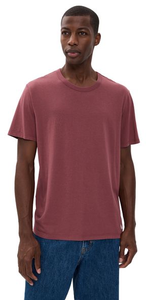 Marine Layer Signature Sea Change Crew Tee Pomegranate S