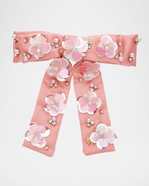 Antoinette Paillette Floral Bow