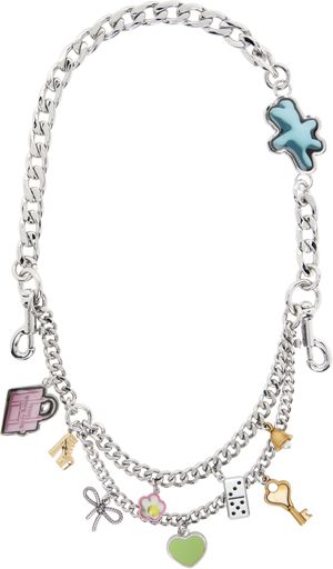 Marc Jacobs Silver 'The Sticker Chain' Shoulder Strap