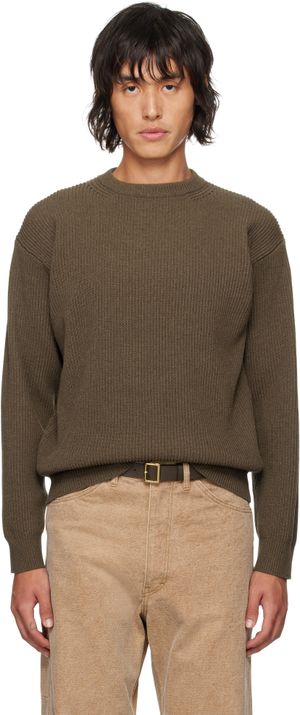 AURALEE Brown Super Fine Wool Sweater