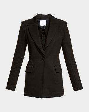 Jersey Single-Breasted Blazer