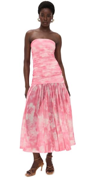 BARDOT Solana Printed Mesh Dress Pink Floral 12