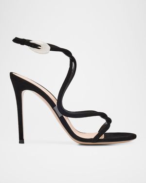 Jungle Mamba Suede Ankle-Strap Sandals