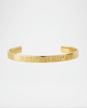 Legend Engraved Diamond Bangle Bracelet