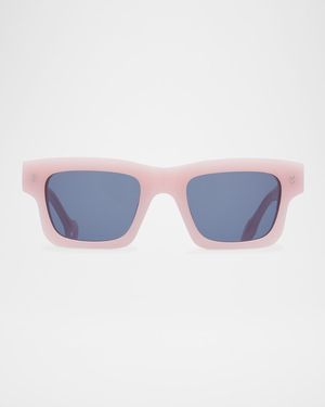 Rectangle Logo-Print Sunglasses