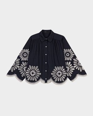 Cuba Flower Embroidered Shirt