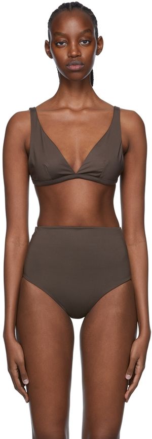 ASCENO Brown Cannes Bikini Top