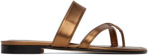 Manolo Blahnik Bronze Susa Sandals