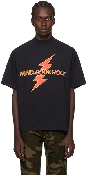 K.NGSLEY Black 'MIND. BODY. HOLE' T-Shirt