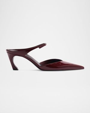 Laurie Patent Mule Pumps