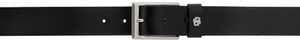 BOSS Black Leather Double B Monogram Keeper Belt