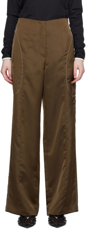 Kijun Brown Bow Trousers