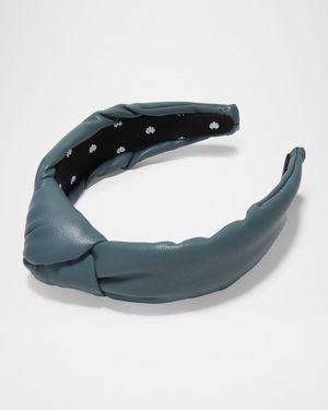 Knotted Faux Leather Headband