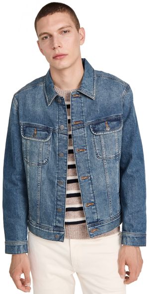 A. P.C. Washed Stretch New Denim Jacket Dark Navy XS