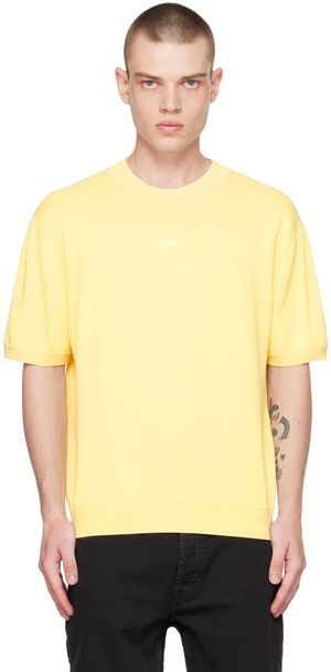 Hugo Yellow Embroidered Sweater
