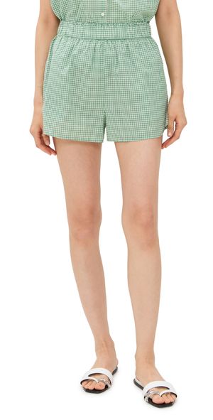 Birds of Paradis Lucy Shorts PISTACHIO GINGHAM XS