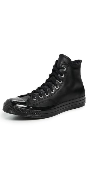 Converse Chuck 70 Leather Sneakers Black/Black/White 14