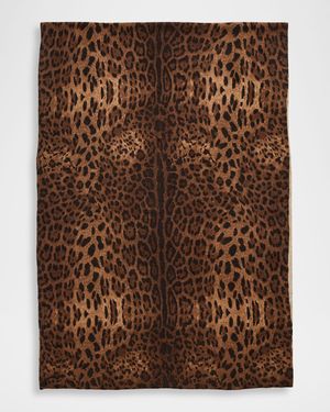Leopard-Print Cashmere Wrap
