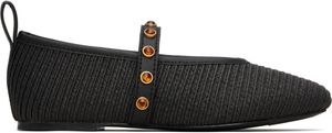rag & bone Black Spire Straw Mary Jane Ballerina Flats