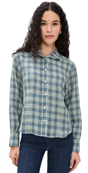 Jeanerica Vera Shirt Blue White Check L