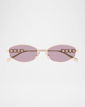 GG1802S Oval Metal Sunglasses
